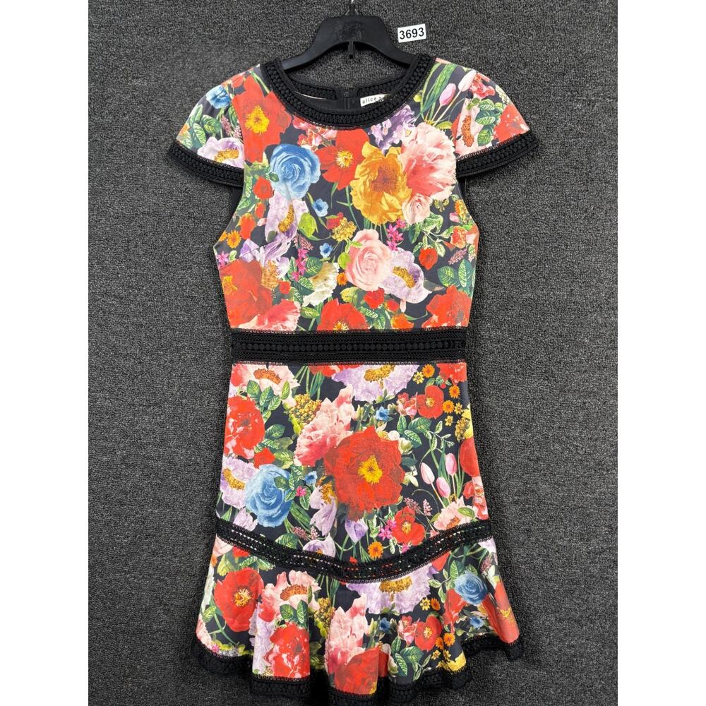 Alice + Olivia Floral Midi Dress - Multicolor